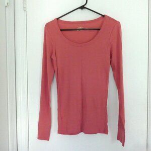 NWOT Mossimo pink scoop neck long sleeve tee size M